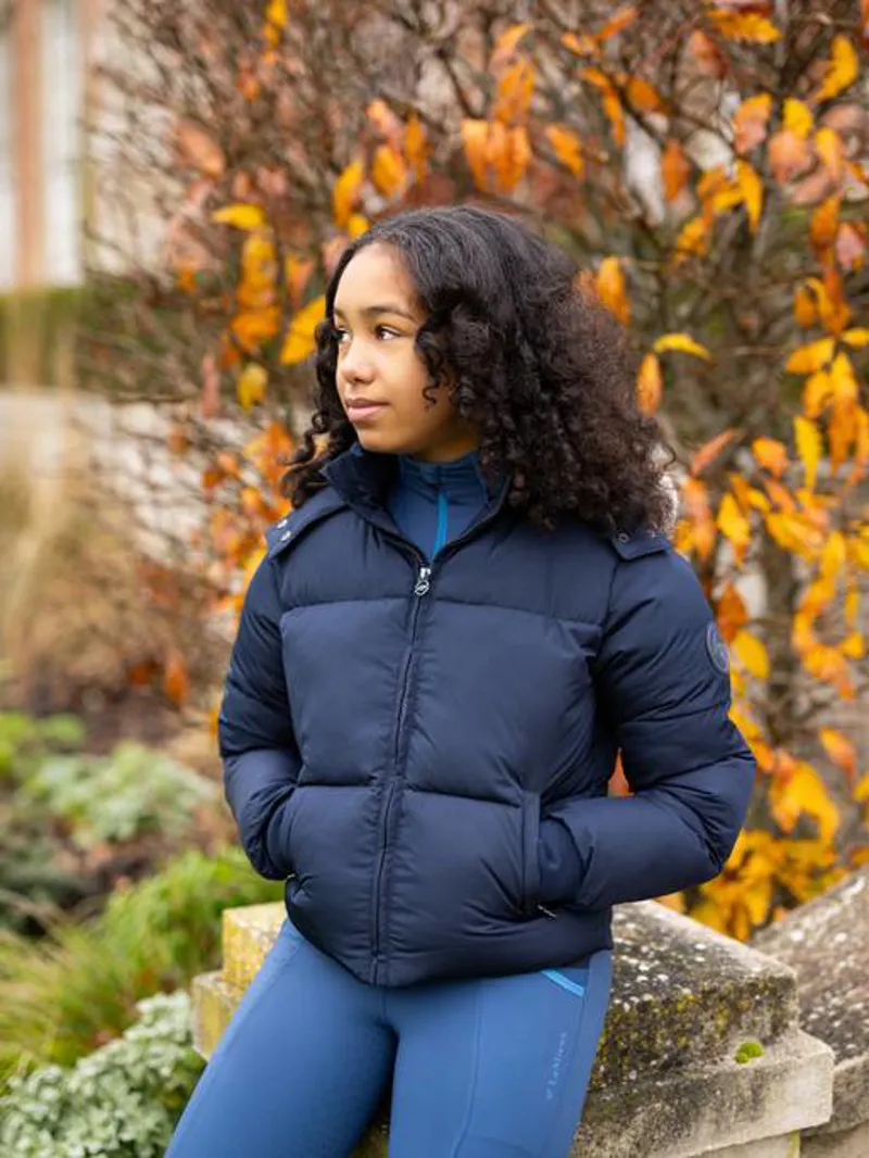 LeMieux Young Rider Gia Puffer Jacket in Navy-4